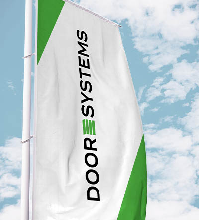 Door Systems Branding Flagge Fahne Corporate